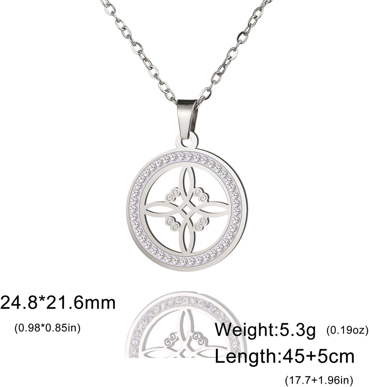 EUEAVAN Witches Knot Necklace for Women Celtic Knot Pendant Nudo De Bruja Necklace Good Luck Triquetra Trinity Wicca Jewelry Irish Gifts - Image 6