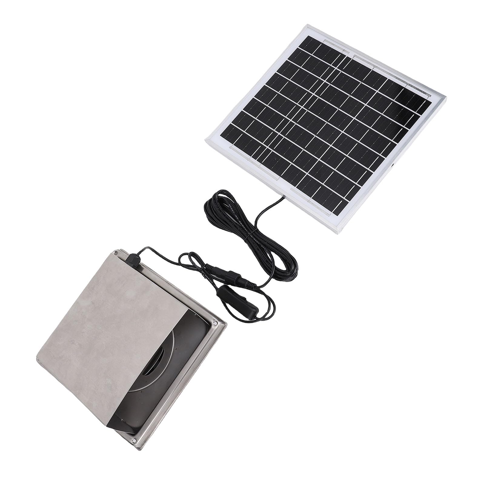 Cocoarm Ventilador de Escape Solar, Panel de 8 Vatios, Cubierta de Lluvia