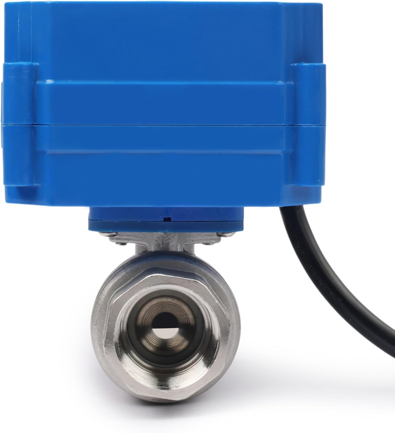 U.S. Solid 3/4" NPT 2-Way Motorized Ball Valve with US Plug 110VAC 304 NSF Certified 304SS Electrical Ball Valve, Auto Return, Normally Closed, IP65, NSF Certified