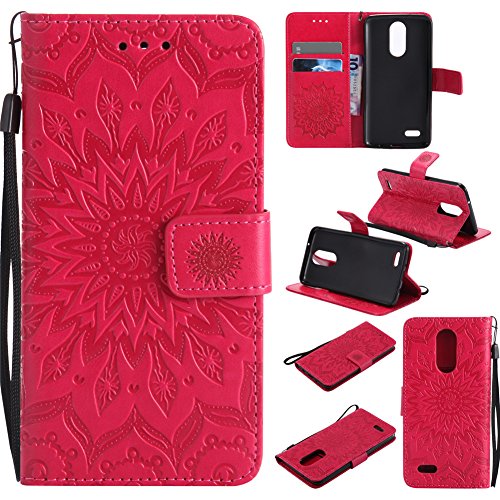 Nancen Compatible avec LG K4(2017) / LV3 / LG K7(2017) LG K8(2017) Coque Haute Qualité PU Cuir Flip Étui Coque de Protection Wallet/Portefeuille Case Cover Housse - avec Carte de Crédit Fente,