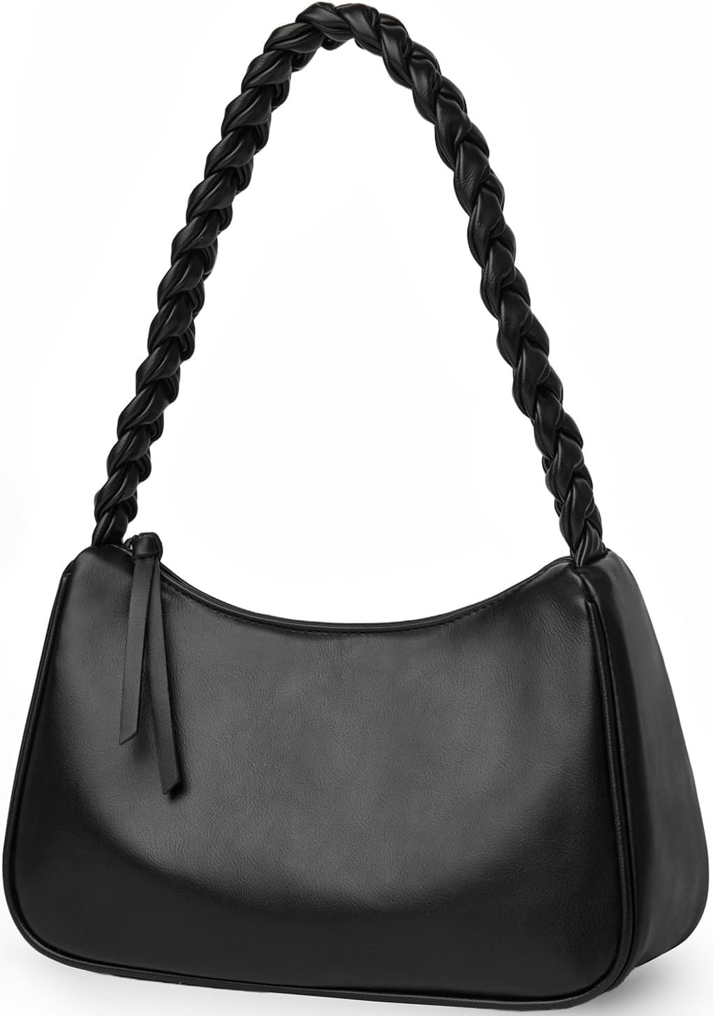 Leather Shoulder Bag for Women, Cute Hobo Tote Handbag Mini Clutch Purse with Zipper Closure - Image 7