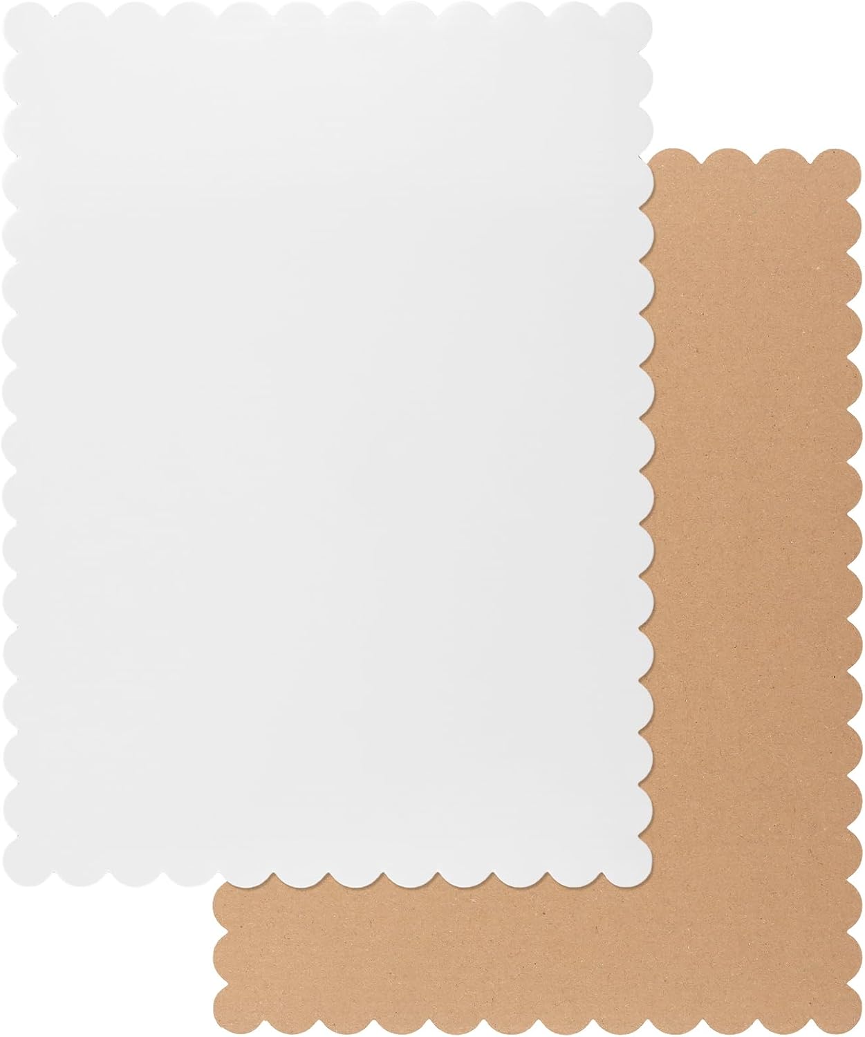 50 Pack Rectangle White Cake Board, 13.4 x 9.8 Inches Quarter Sheet Cake board for Dessert, Pizza and Pastries Food
