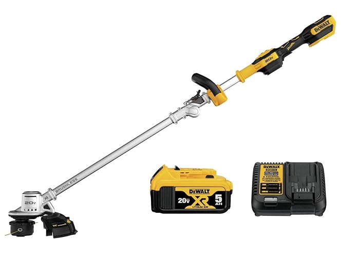Dewalt DCST922P1R 20V MAX Lithium-Ion Cordless 14 in. Folding String Trimmer Kit (5 Ah) (Renewed)