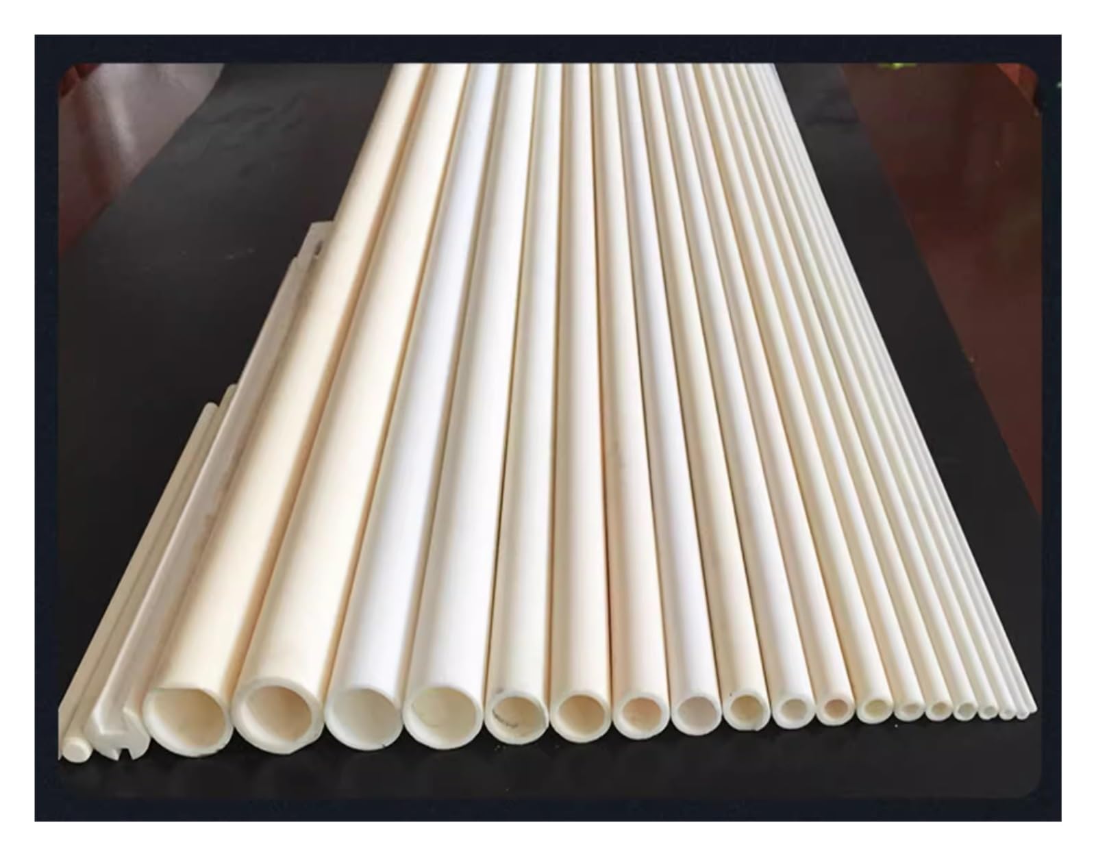 1 tubo de cerámica de desgaste de alta temperatura, diámetro interior hueco de 3.5-35 mm, tubo de combustión aislante de 200 mm de longitud (8 mm de diámetro interior) x 12 mm (OD))