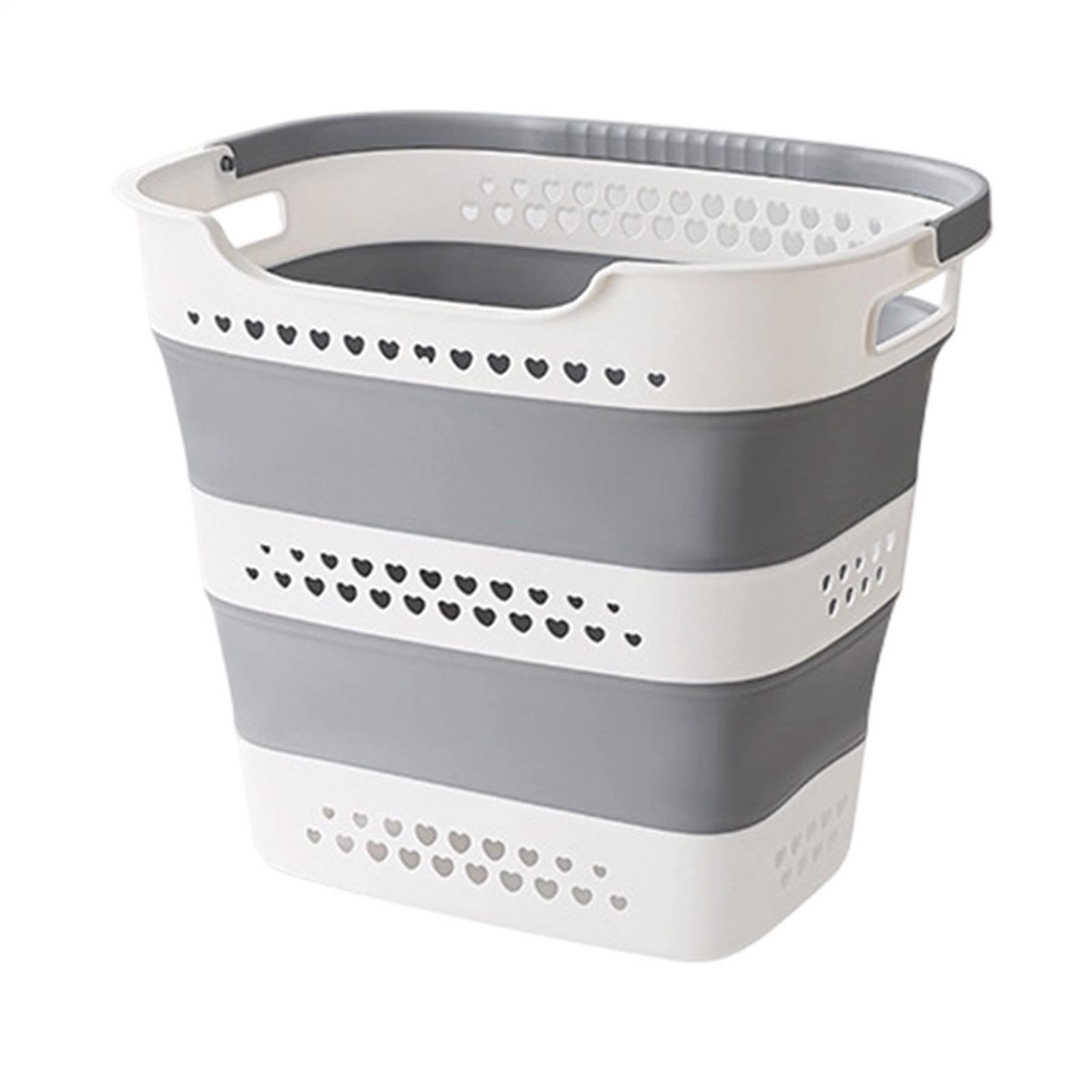 Cesta para la colada | 42L plegable de gran capacidad | Contenedores de almacenamiento con asa