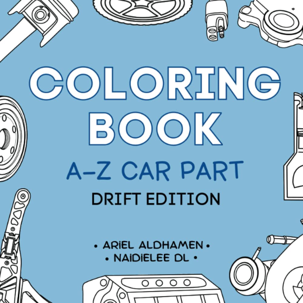 A-Z Car Part Coloring Book Drift-Edition