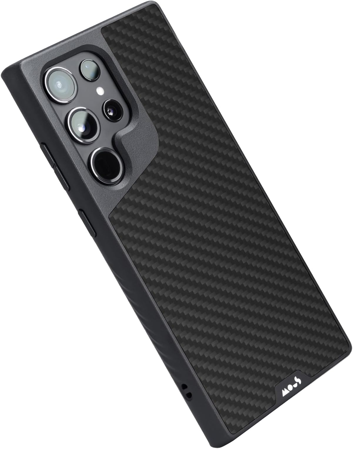 Mous Plastic - Case for Samsung Galaxy S23 Ultra - Carbon Fiber - Limitless 5.0 - Protective S23 Ultra Case Magsafe Compatible - Shockproof Phone Cover, Black