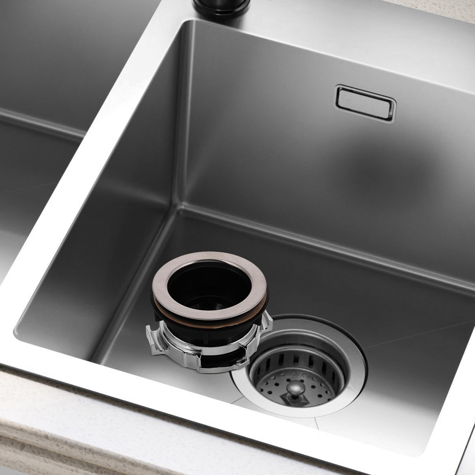 GALPADA Flangia per Tritarifiuti da Cucina in Acciaio Inossidabile Nero Dado di Bloccaggio, Semplice da Installare, Accessorio Affidabile per Lavello e Smaltimento Rifiuti