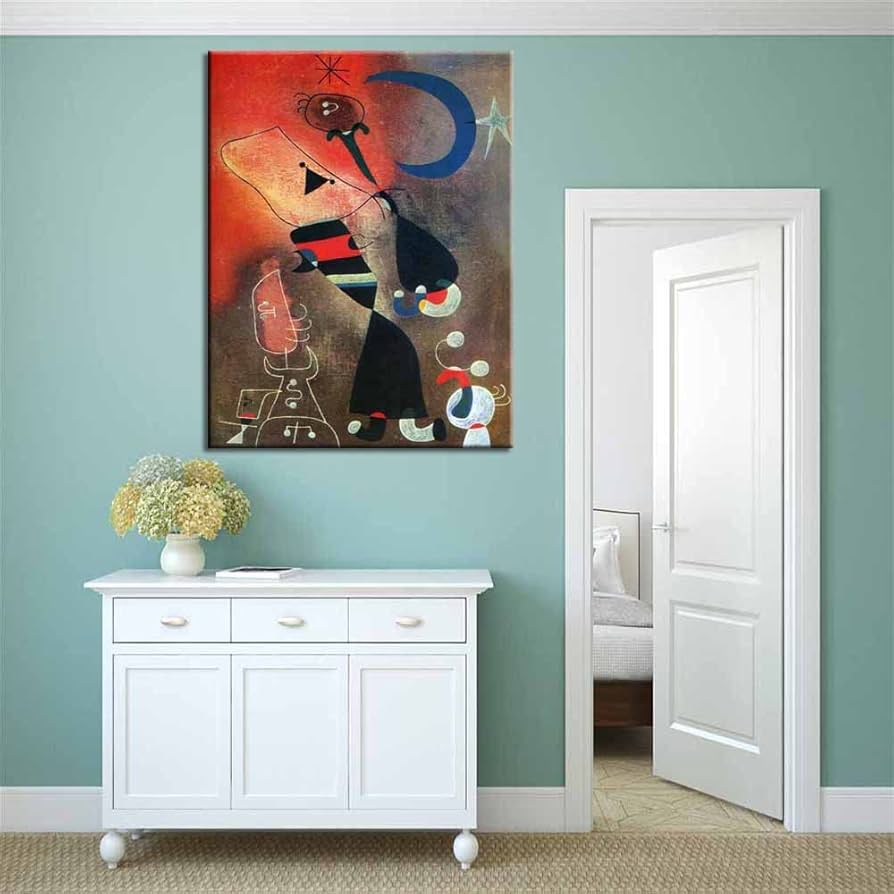 Amazon｜ジョアン・ミロ《女と鳥》 アートフレーム ウォールアート