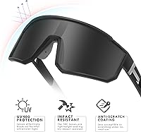 Vista 3 de MVPTGRS Gafas de sol de béisbol juveniles para niños y niñas de 8 a 14 años TR90 con marco para niños, gafas de sol deportivas para sóftbol