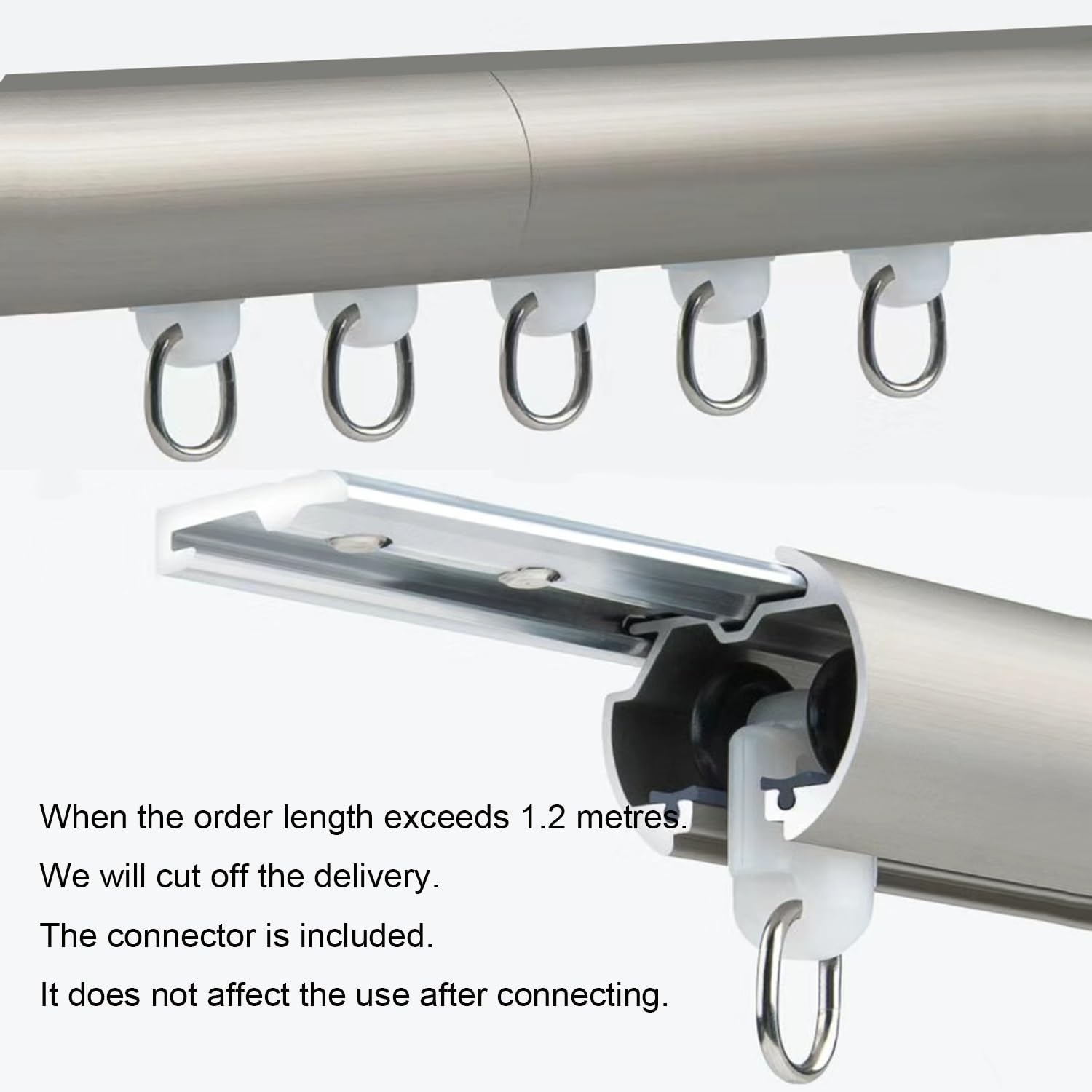 Deckenvorhangschiene Gardinenschiene 4 Meter, 2m 2.5m 3.5m Vorhangschienen-System, Deckenschiene für Vorhänge Fenster Balkon Büros Hotels Kliniken(Gray,4.0m/13ft)