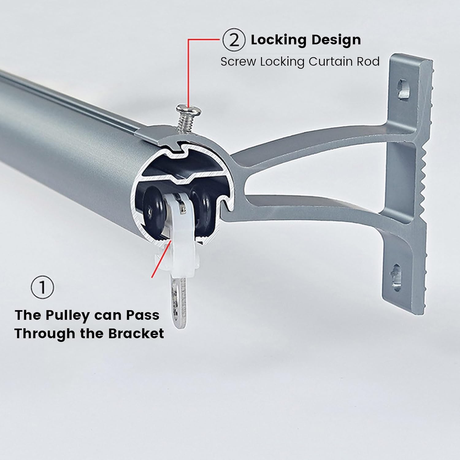頑丈なアルミ製スライド式カーテンレール - リビングルーム、寝室、オフィス用の9.1フィートのルームディバイダートラックシステム -