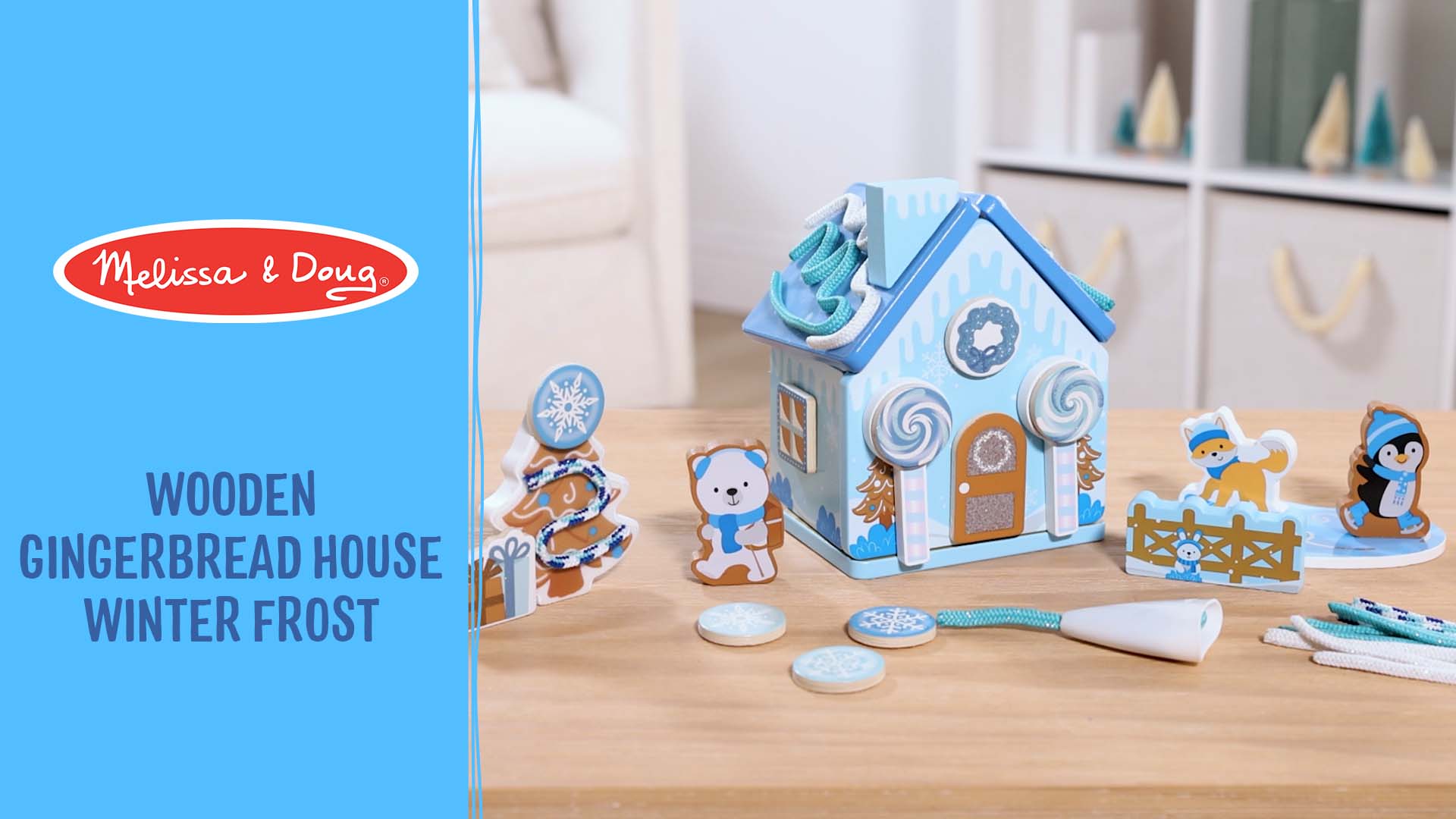 Amazon.com: Melissa & Doug Winter Frost Wooden Gingerbread House