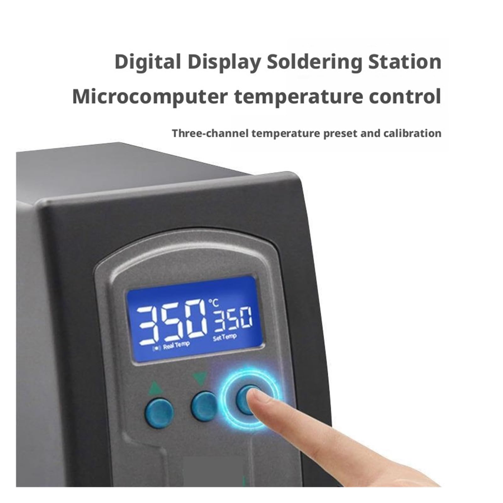 stacja lutownicza, Stacja lutownicza Smart Precision SMD 969D+, zestaw do lutowania stałotemperaturowego z cyfrowym wyświetlaczem LCD(969D+)