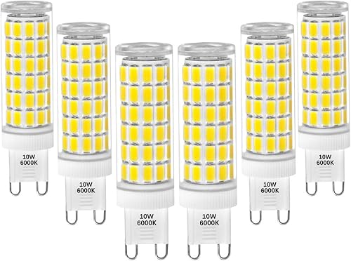 Bombillas LED superbrillantes de 10 W, 900 lúmenes, G9 GU9, sustituyen a la lámpara halógena de 60 W, blanco frío, 6000 K, AC100-265 V, no
