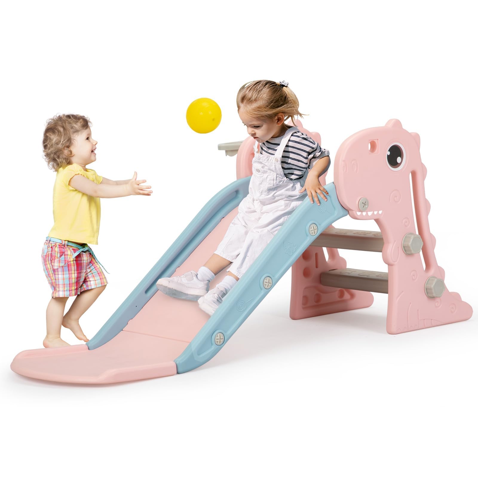 3 In 1 Dinosaur Toddler Slide For Kids 1-3 Indoor Outdoor