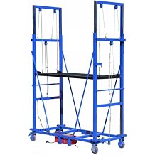 Scaffolding Platform, Electric Lifting Scaffolding Work Platform for Household, High Performance Lifting Table for Indoor and Outdoor Air Work, Warehouse Handling, with Remote Control, Mobile