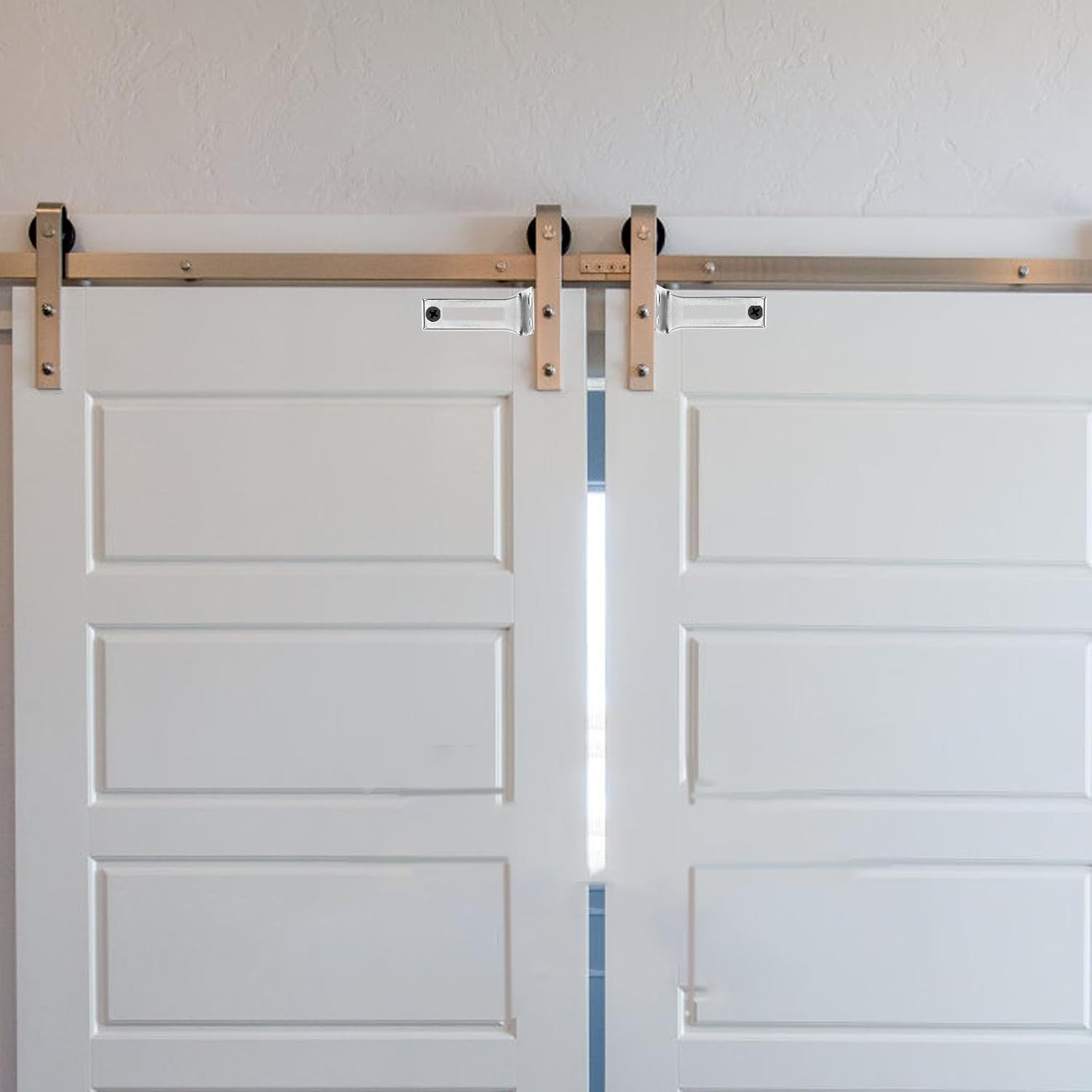 Bifold Door Hardware Kit with 2 Pairs Upper Pivot Metal Hinges for Closet Door Pivot Replacement Household