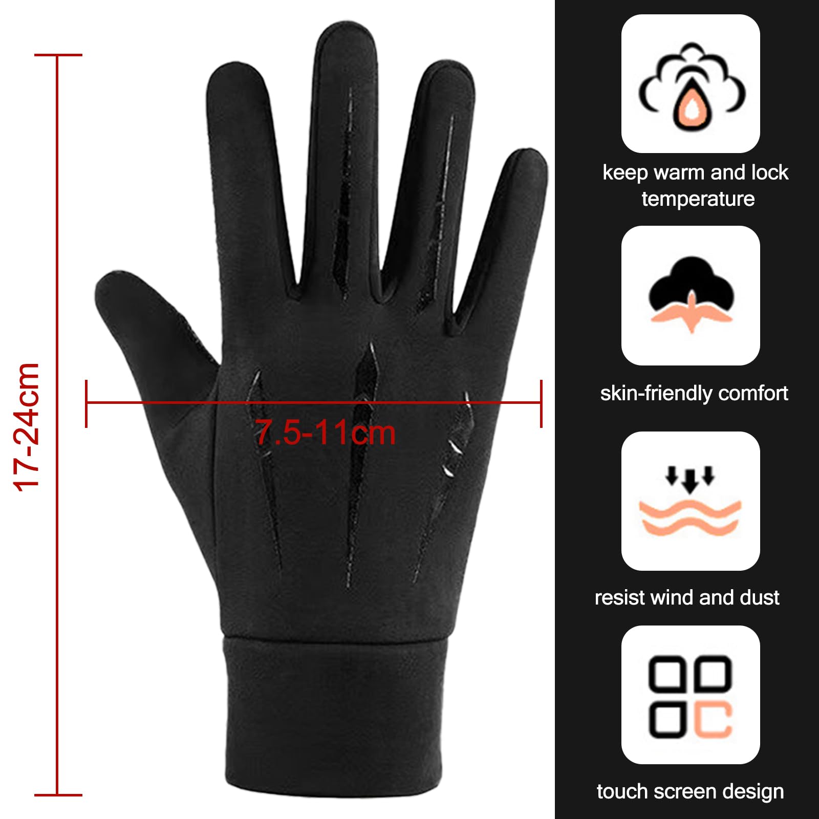 2 Paires De Gants Vélo Hiver – Chauffants, Imperméables, écran Tactile – Avec Paume Antidérapante Pour Cyclisme, Ski, Moto