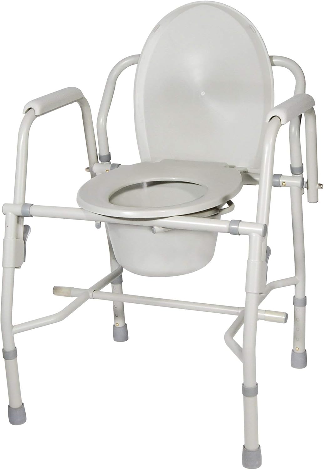 Drive Medical K. D. Deluxe Steel Drop-Arm Commode (Tool Free)