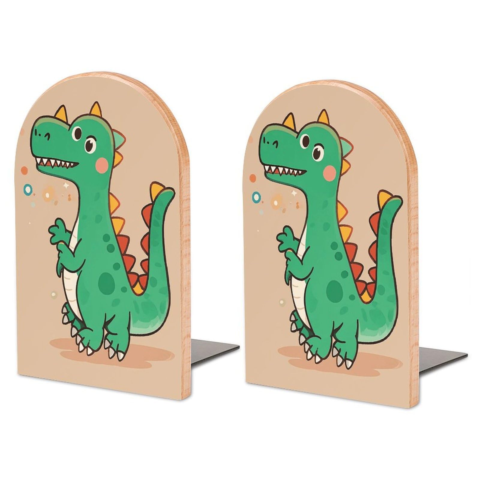 Serre-livres dinosaure mignon en bois, le cadeau idéal pour lecteur passionné