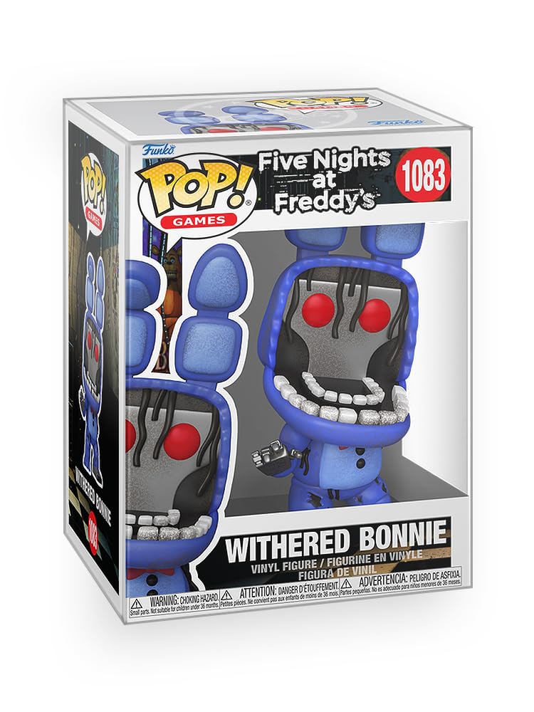 Funko Pop! FNAF: Five Nights at Freddy's - Figura in vinile di Bonnie appassita da collezione in bundle con scatola protettiva