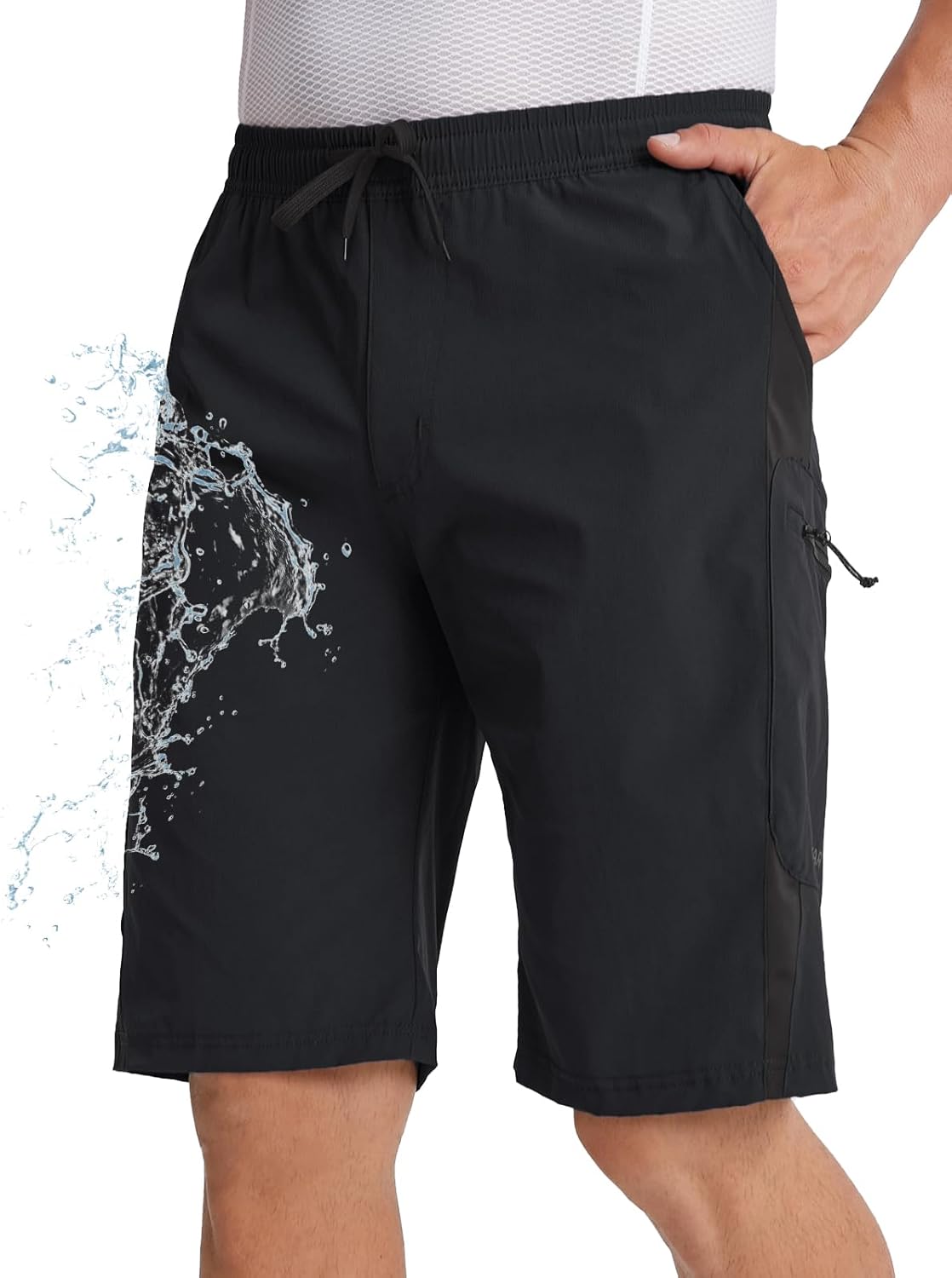 BERGRISAR Men's Mountain Bike Shorts Loose Fit Cycling Shorts Biking Bicycle Shorts 4 Pockets
