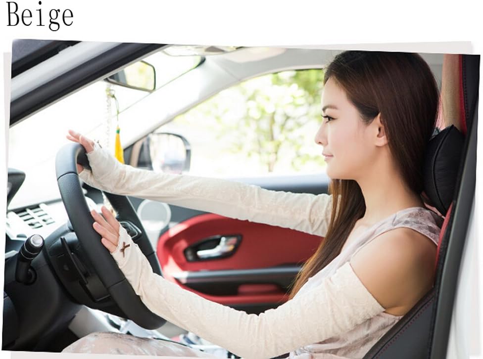 FORUN driving car Uv sun block long lace fingerless arm sleeve glove(5 color choice)