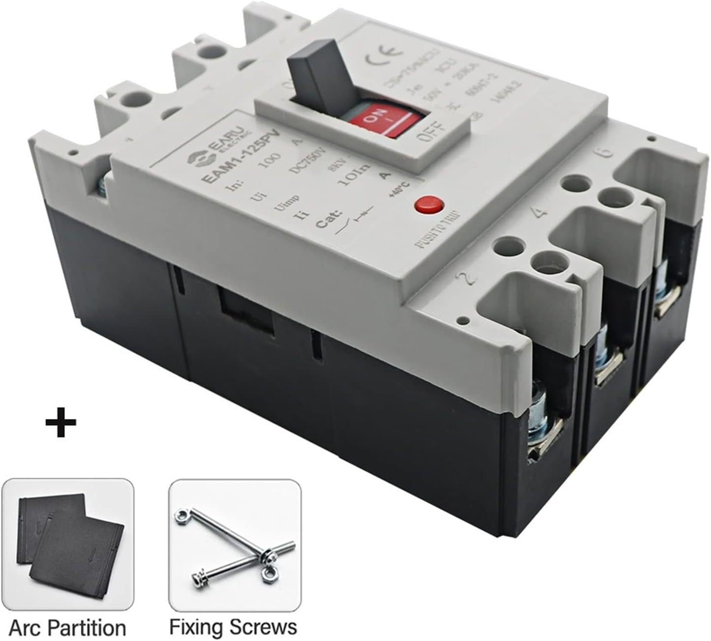 EAM1-125PV 3P DC Moulded Case Circuit Breaker switches Solar Battery switches Car Power Main switches(125A)