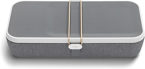 Orbitkey Nest V2 - Organizador de escritorio portátil y personalizable con cargador inalámbrico integrado, carcasa de policarbonato con tela de