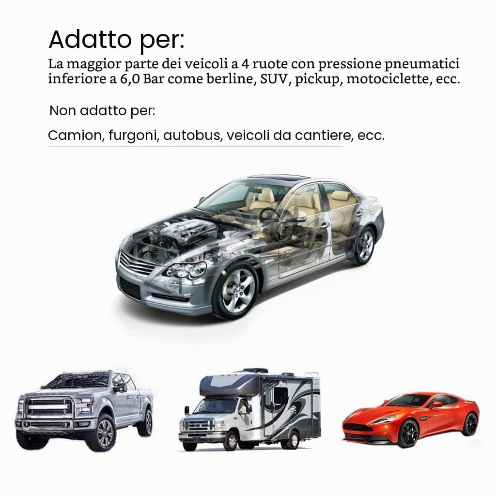 Zalati Sistema di monitoraggio della pressione degli pneumatici per auto con 4 sensori nascosti integrati, sistema di monitoraggio della pressione degli pneumatici senza fili ad energia solare TPMS