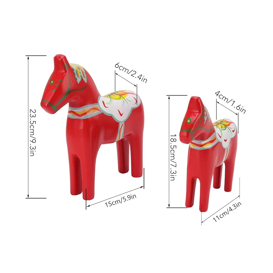 手描きスウェーデンの木製ダラ馬置物(赤) Amazon.co.jp: ScandinavianShoppe スウェーデン木製ダラ馬 - 赤