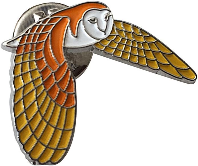 KnF Supplies Metal Enamel Pin Badge Brooch Barn Owl