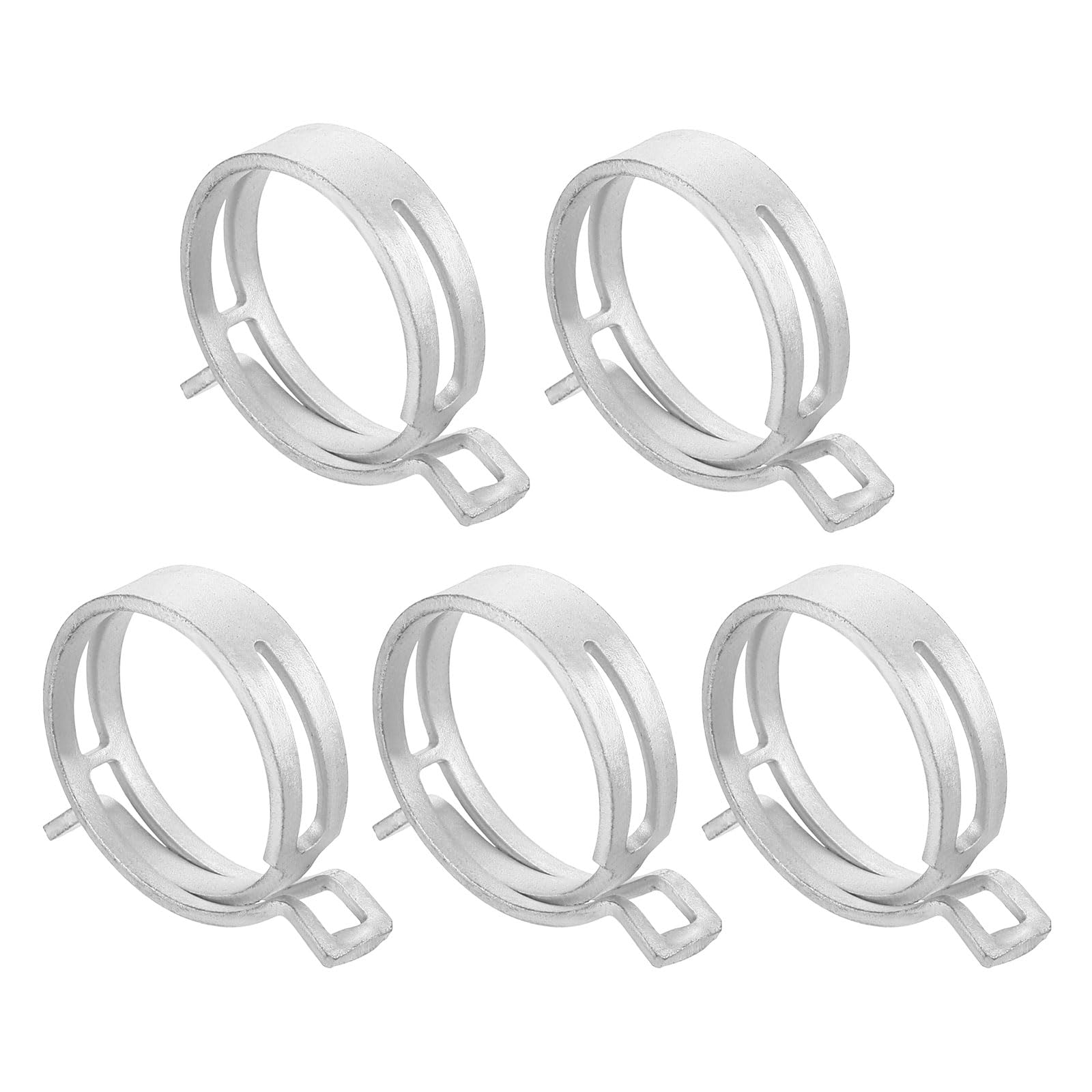 Sourcingmap 5Pcs Spring Band Type Action Fuel/Silicone Vacuum Hose Pipe Clamp