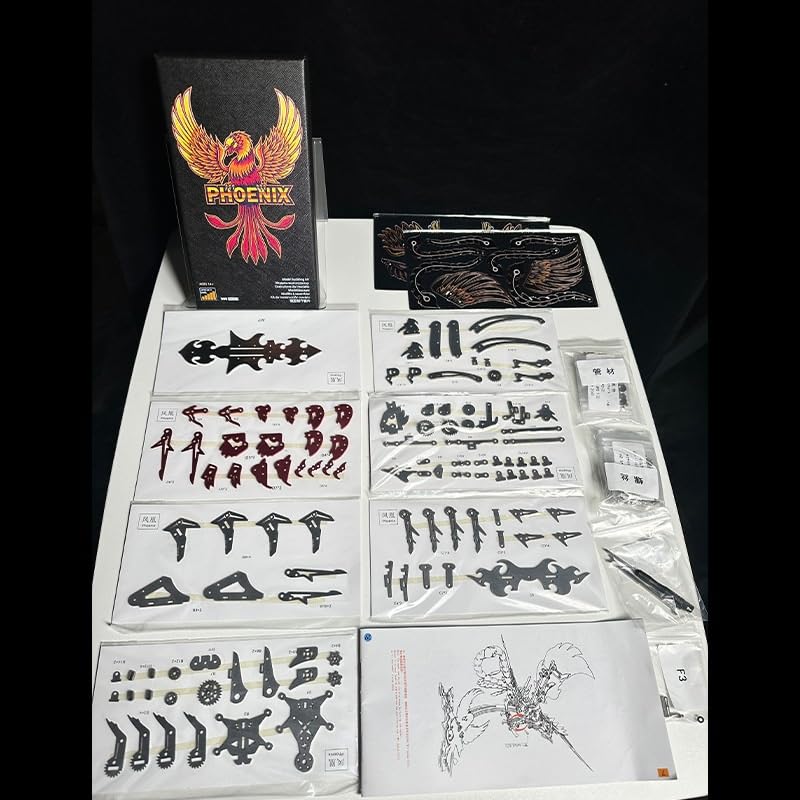 Puzzle metalowe 3D dla dorosłych, zestaw modeli do montażu mechanicznego Phoenix, montaż DIY kreatywna dekoracja domu, dla dorosłych prezenty rękodzieło Hobby dla kobiet mężczyzn.