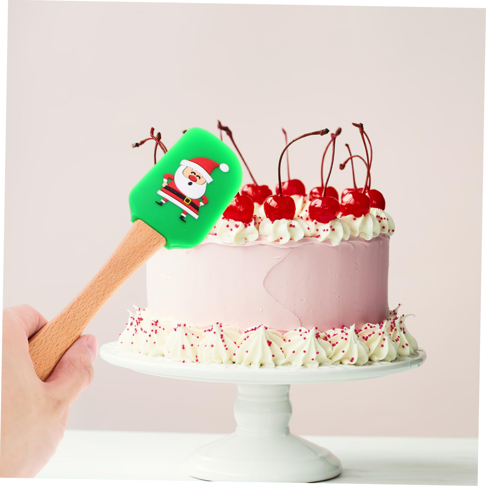 5pièces Lot De Spatules Silicone Pâtisserie Mix Noël Ustensiles Cuisine Multitâches Résistance Chaleur Alimentaire Facile à Nettoyer
