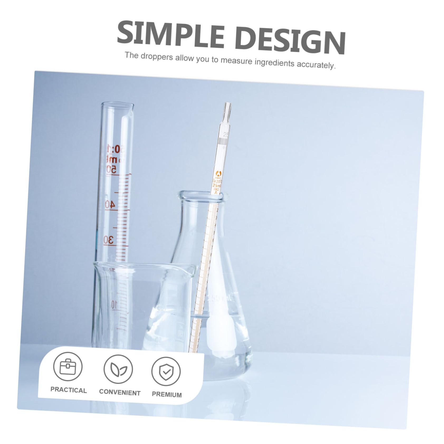 Pipetta Graduata in Vetro 25ml, 20 Pezzi, per Laboratorio | Scala, Facile da Pulire, Punta Dritta, Forniture di Laboratorio per Misurazione Precisa
