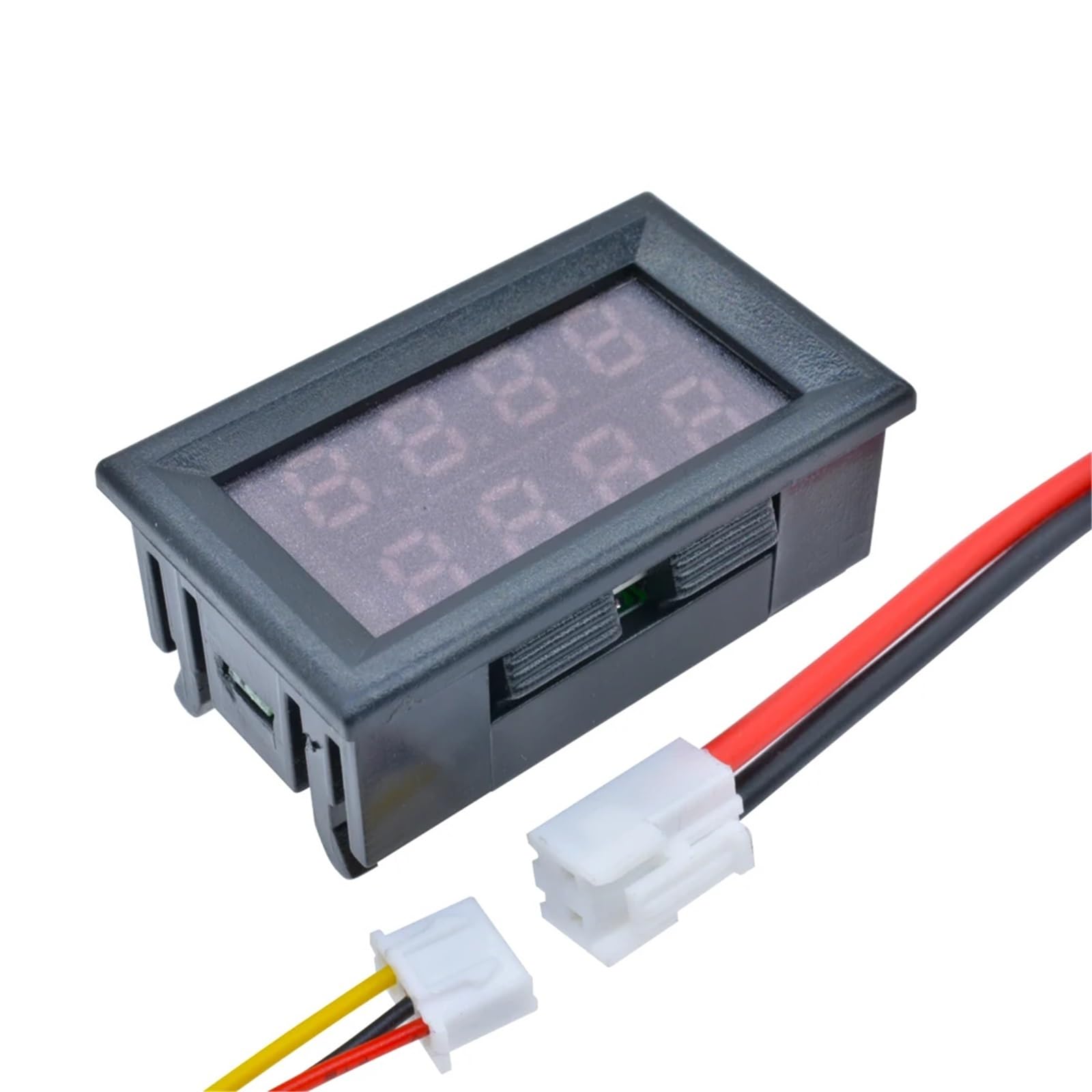 10 Stück 0,28 Zoll LED Digital Amperemeter 3/4 Bit 5 Drähte DC 100 V/200 V 10 A Spannungsmessgerät Spannungsprüfer Tester Blau Rot Dual Display (4bit rot blau, 200 V 10 A)