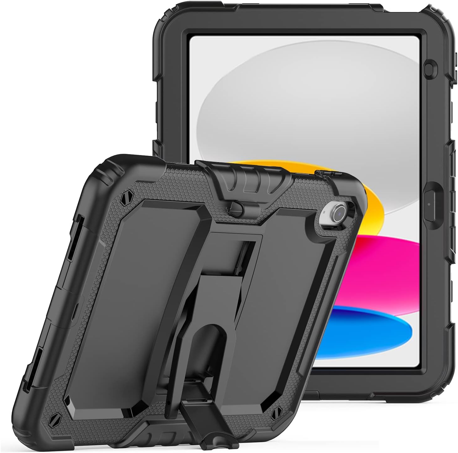 Sahara - Raider Series Heavy-Duty Case for iPad 11'' (A16) and iPad 10.9" (10th Gen), Scorpion Black, (TB00279)