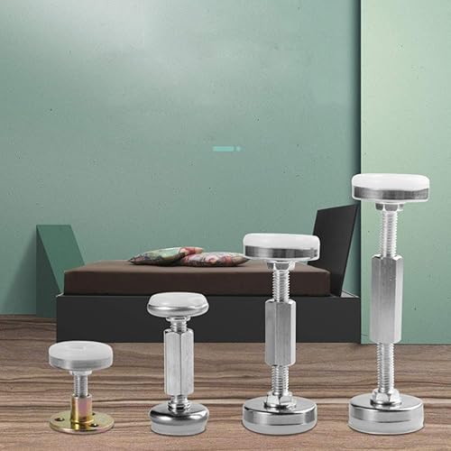 Miniatura 2 de BESPORTBLE 2 piezas de acero inoxidable para cabecero estabilizador de pared marco de cama tapón de pared soporte de pared ajustable suministros