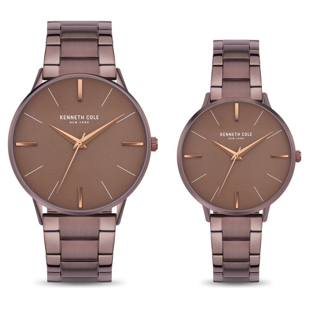 Kenneth Cole Quartz Analog Brown Dial Stainless Steel Strap Watch for Couple-NEKCWGG2656201PAP (B0CSKG15SY) Amazon Price History, Amazon Price Tracker