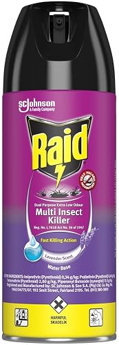Raid, Dual Purpose, Low Odour, Lavender, Multi-Insect Killer, 300 ml (packaging may vary)