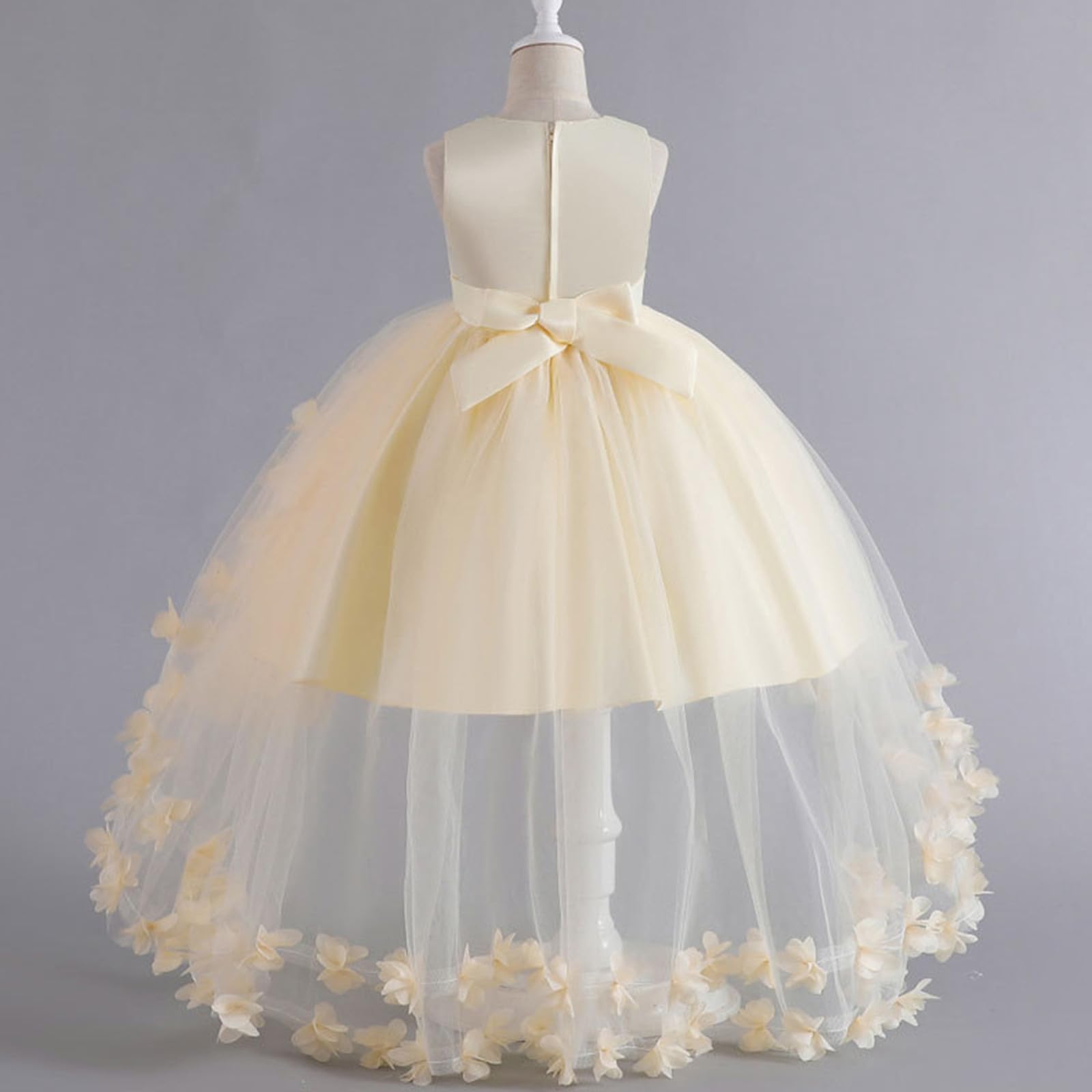 Vestito Elegante alla Moda per Ragazza Scintillanti Bambina con Carino Stampa Principessa Sottoveste Gonna Abito Motivo Floreale Vestiti Cintura Dress Altalena