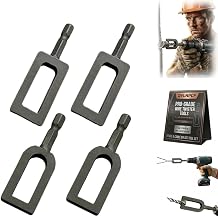 Steel Wire Twisting Tool for Drill, Electric Iron Giant Twister Knotter Multifunctional Winding Bit Sleeve Rebar Tying Fence Heavy Duty Wires Universal Fast Tightening Auto Trimming#9+#11-4pcs