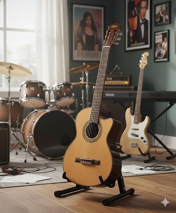 Duramex Universal Foldable Folding GUITAR STAND (A-FRAME) - Fits Any Guitars, Acoustic, Electric, Bass, Classical by Duramex - Image 2