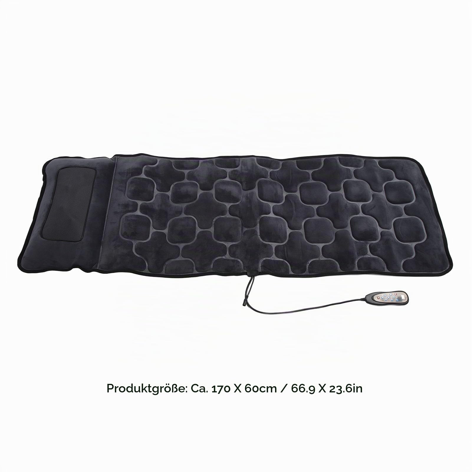 Fabater Ganzkörpermassagematte Massagesitzkissen mit Wärme, 10 Vibrationsmotoren und 9 Massagemodi, Massagegerät für Nacken, Rücken, Oberschenkel, Beine, Geschenke für Papa, Mama