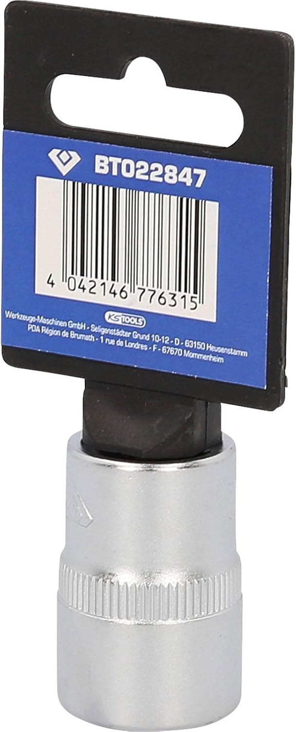 BRILLIANT TOOLS BT022847 1/2 Inch Torx Socket Spanner Insert, 38 mm, E22 [Powered by KS Tools]