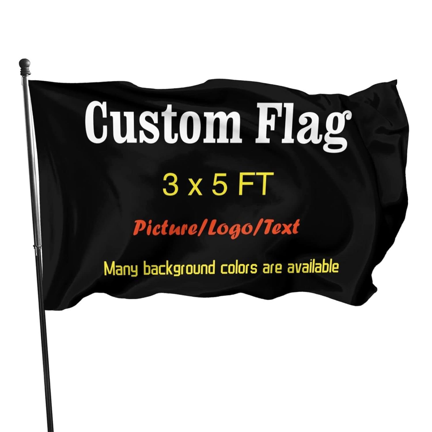 HWFOI Personalised flag banners - personalised Single sided double sided printing your own logo/photo/text - Multiple Sizes - Custom Indoor & Outdoor Decor Gifts - Double Sided - 2X3 FT