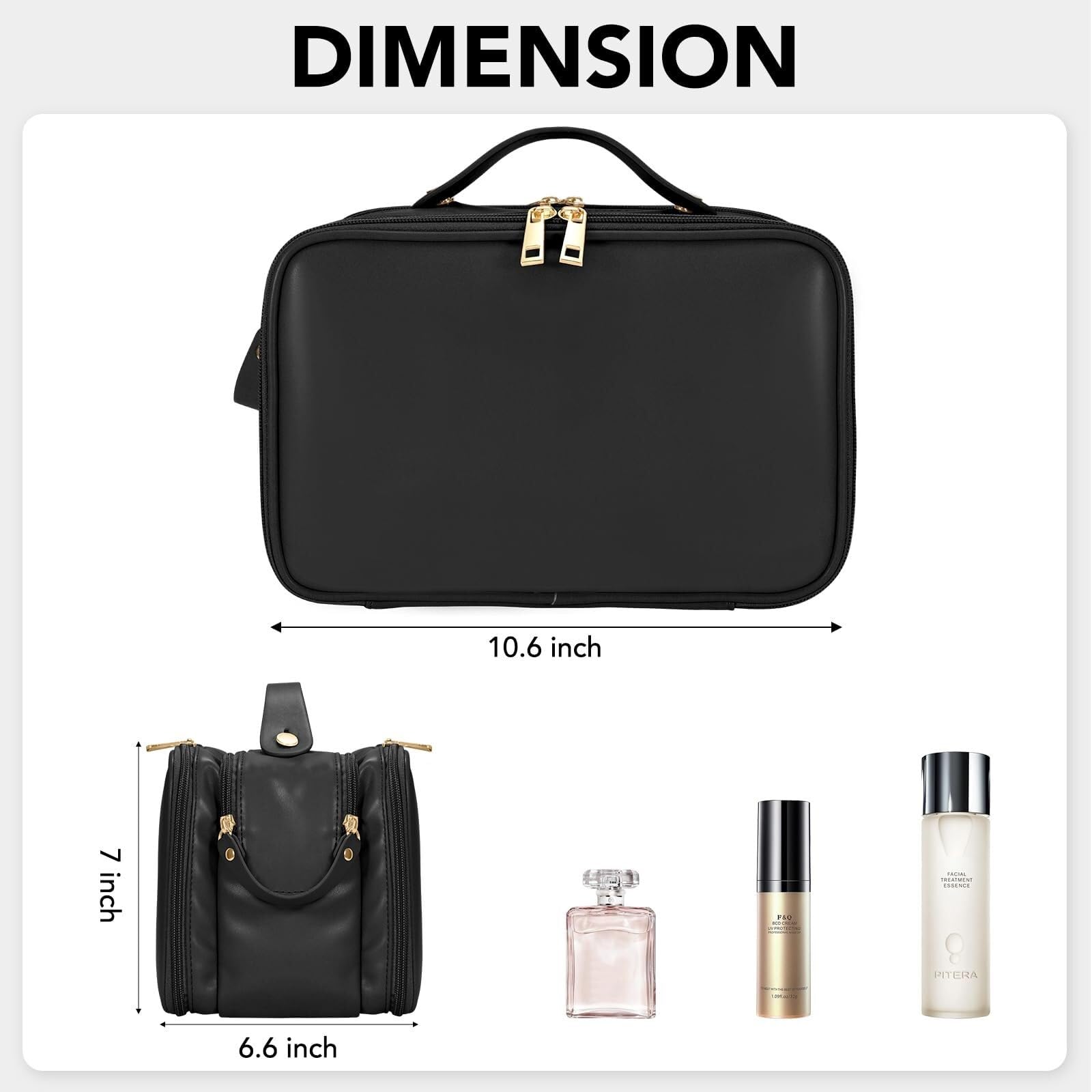 Porta Trucchi Pochette Trucchi Borsa For Cosmetici Da Viaggio Borsa For Cosmetici Portatile Da Donna Borsa Da Toilette Impermeabile Trousse Trucchi Donna(White)