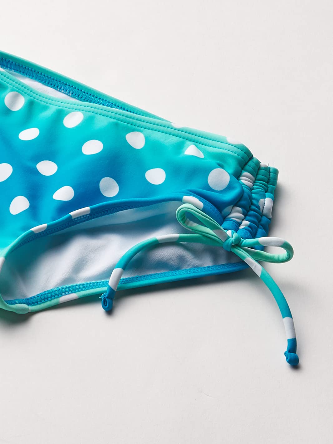 Kanu Surf Girls' Willow V-Neck Bikini Beach Sport 2-Piece Swimsuits, Dots Blue, 7